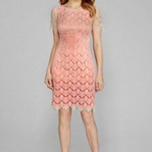 Beautiful coral and lace dress